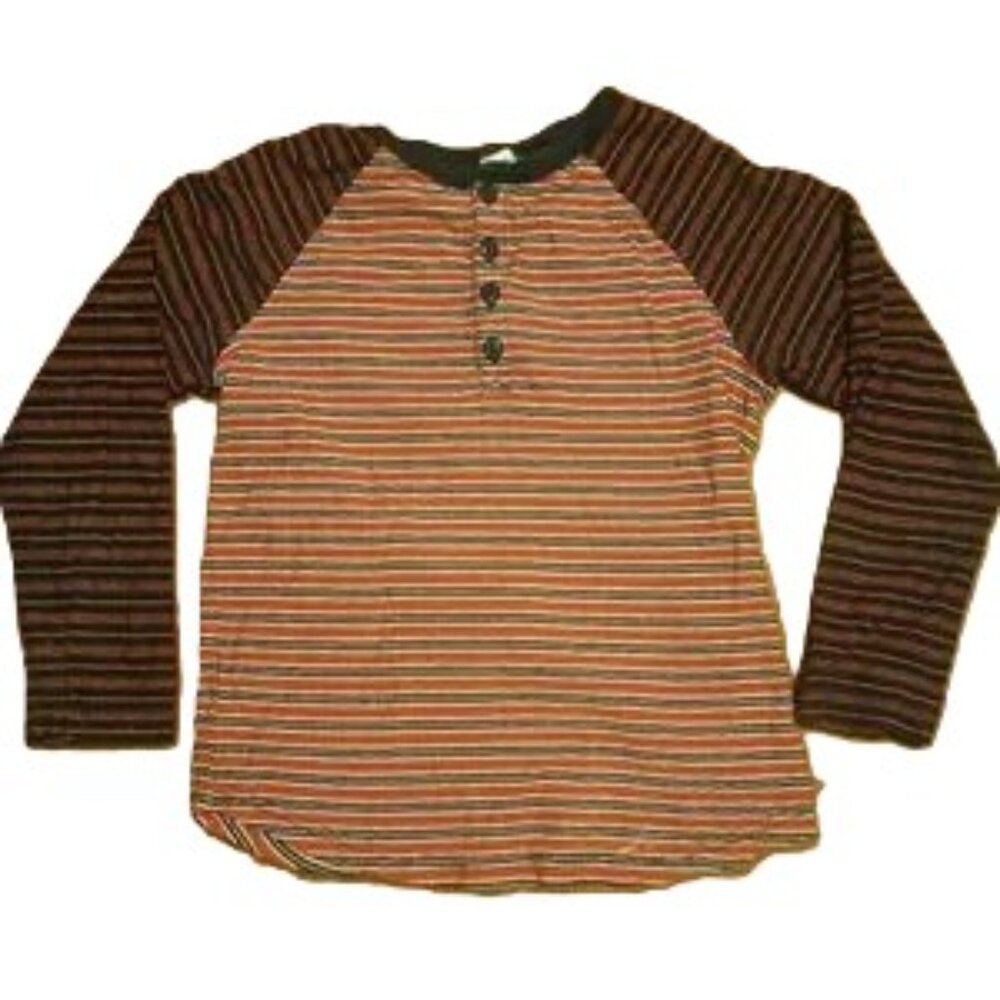 Tea Collection long sleeved, crew neck button up tee